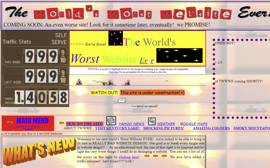 The world's worst website ever...literally!